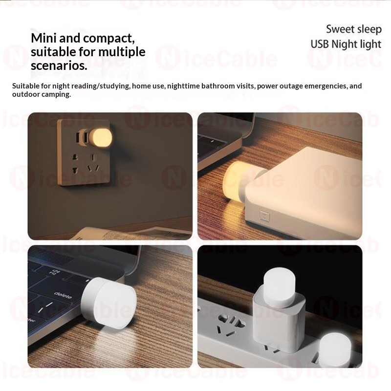 Mini Di Động USB Đèn Ngủ Sạc Điện Đèn Ngủ LED Bảo Vệ Mắt Sách Đọc Sách Tương Thích Rộng rãi