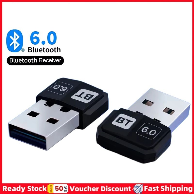 [Sẵn sàng] Bộ thu Bluetooth Bộ chuyển đổi USB Bluetooth 6.0 không dây cho chuột Laptop Keyborad Bộ thu âm thanh nhạc Phụ kiện PC
