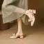 VNMZG34-39 Size Lớn Nơ Ngọt Ngào Bằng Sáng Chế Da Ngón Chân Sandal Nông Lưng Rỗng Khóa Dây Đeo Mary Jane Giày Cưới