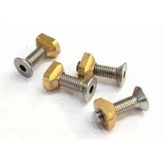 Tấm Hydrofoil Vít Đồng thau Thép không gỉ Hình chữ T Đai ốc Gasket Bộ 4 miếng M8M6 Lắp đặt Bánh lái cố định 2EDH