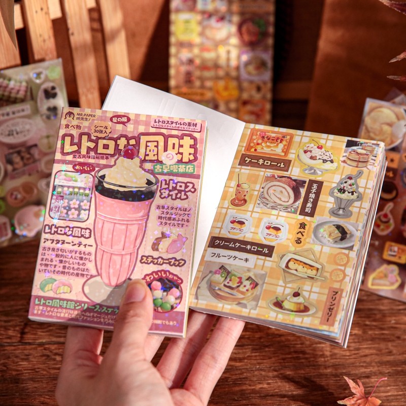 Sticker Trang Trí Vintage Dễ Thương 30 Tờ - Sổ Nhật Ký, Toploader, Quà Tặng Trẻ Em