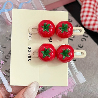 Kẹp tóc hình mỏ vịt cà chua dễ thương, làm từ nhựa, thiết kế trái cây vui nhộn dành cho cả cosplay và mặc hàng ngày