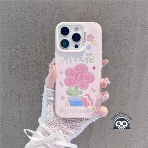 Năm Mới Dễ Thương Phong Phú Hoa Dành Cho OPPO Find X9 X8S Plus X8 X7 Ultra X6 X5 Pro X3 Lite 5G 4G Vỏ Điện Thoại Bảo Vệ Ống Kính Màu Hồng Chống Sốc Mờ Ốp Lưng Cứng