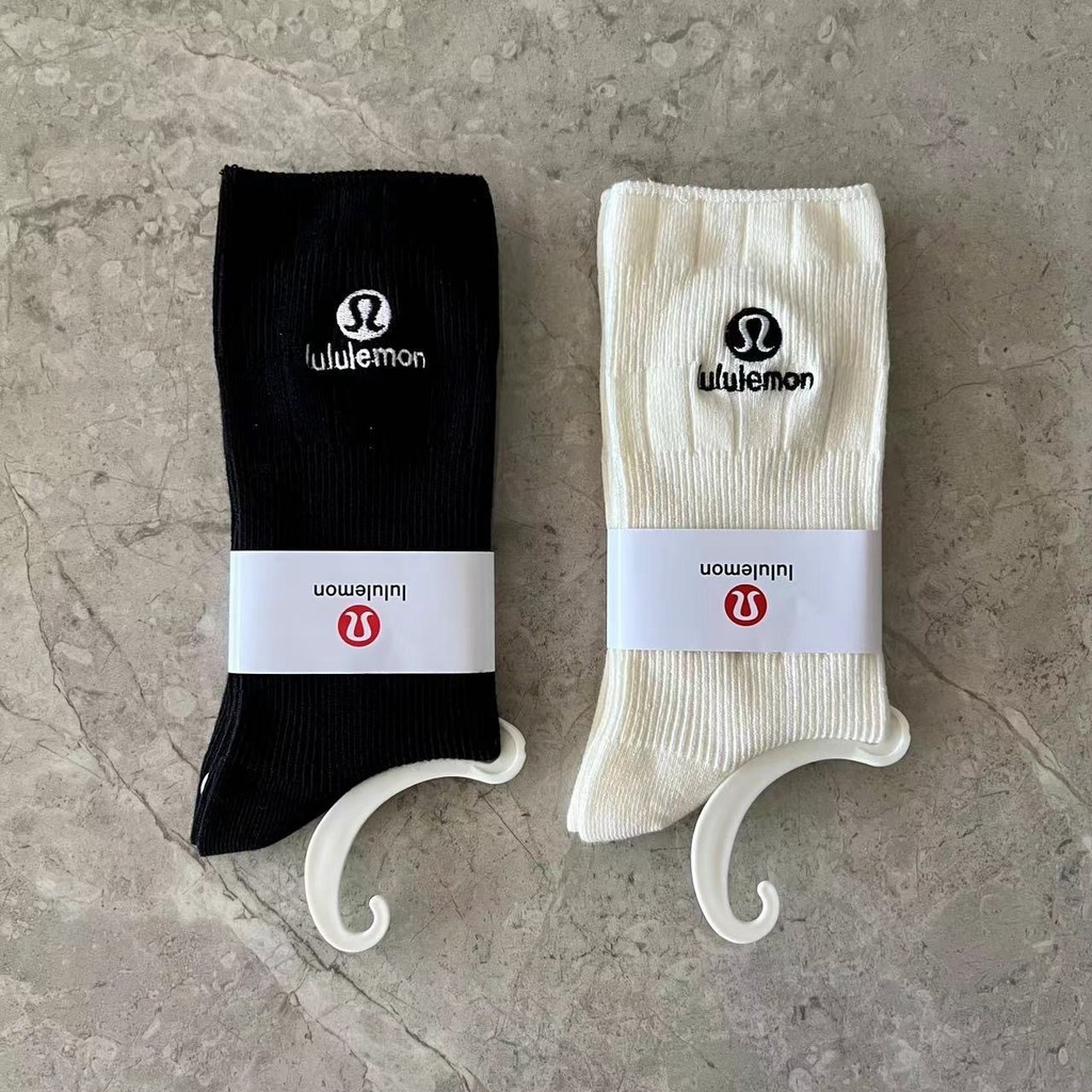 Tất ống dài nữ cotton nguyên chất cho thu đông, màu trơn phong cách INS