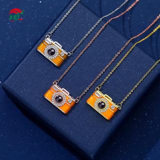 Vòng cổ máy ảnh thời trang với mặt dây chuyền xương đòn