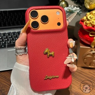 Dành Cho iQOO Z11 Z10 Z9 Turbo Turbo + Z7 Pro Z10x Z9x Z6 Lite Z8x Z7i Ốp Điện Thoại 2026 3D Stereo Vàng Ngựa May Mắn Tết Nguyên Đán Rượu Vang Đỏ Hoạt Hình Dễ Thương Vỏ Mềm