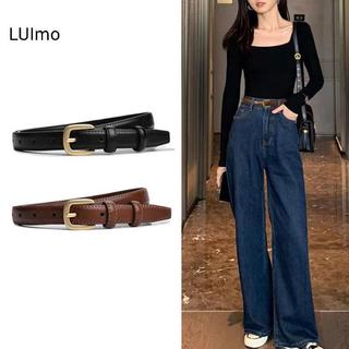 LUImo Dây Da Cho Nữ Khóa Kim Loại Dây Thắt Lưng Nhân Quả Đơn Giản Thắt Lưng Nữ Quần Jean Quần Trang Trí Dây Thắt Lưng Quà Tặng SBS