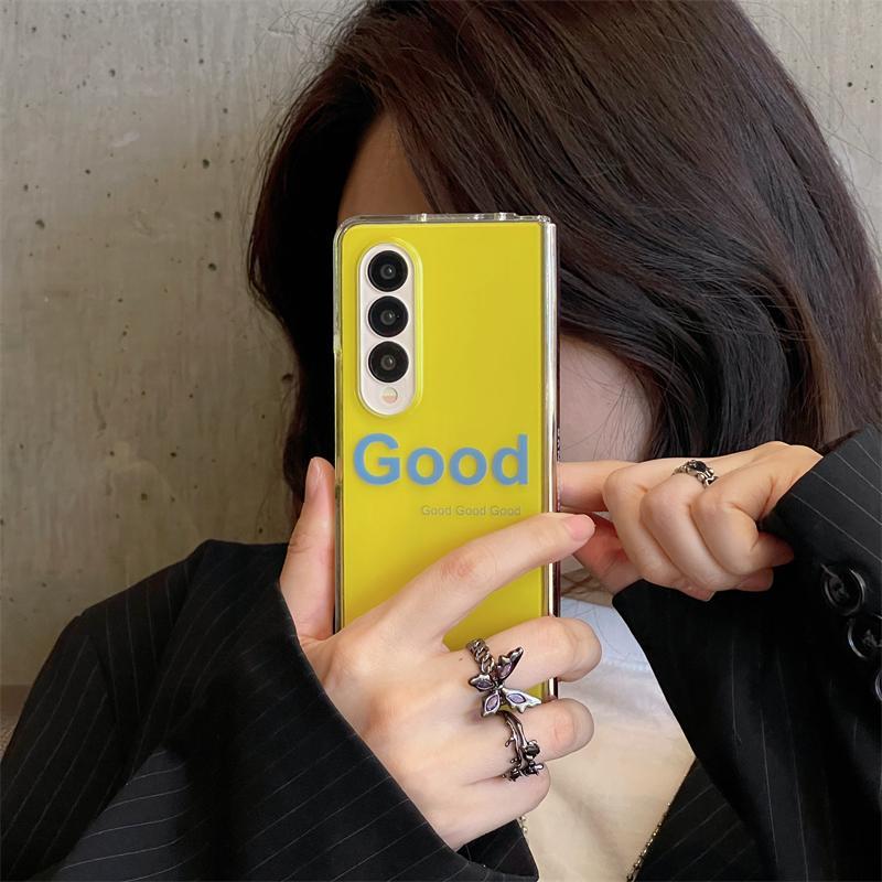 Chữ May Mắn Nicce Good Ốp Lưng Điện Thoại Thích Hợp Cho Samsung Galaxy ZFold7 zfold6 Dây Gấp Vỏ Cứng Cho Z Fold 7 6 5 4 3 5G Vỏ Bảo Vệ