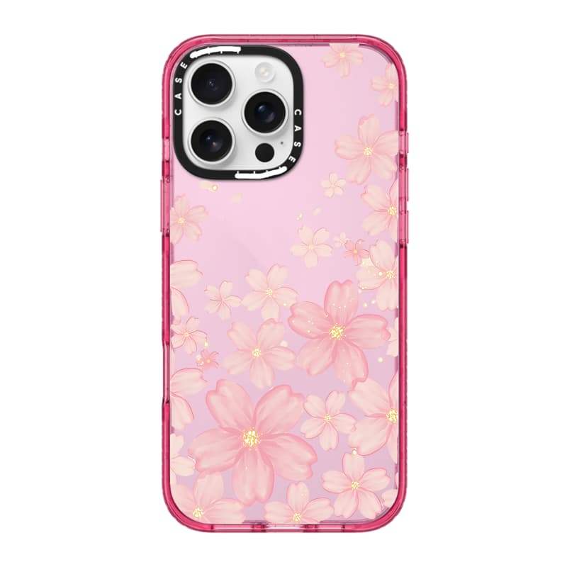 CASECASE X Mùa Xuân Chữ Hoa Hồng Fizz Màu Trong Suốt Cứng Từ Hút Tác Động Dành Cho Apple IPhone 12 13 14 15 16 17 Pro Max Air Plus Có Hộp
