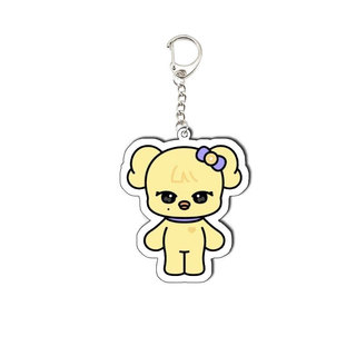 IVE MINIVE Cartoon Figure Keychain WonYoung YuJin GANGANJI  Rei LEESEO LIZ Acrylic Pendant IVE MINIVE Keyring Fans Gifts