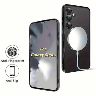 Ốp Bảo Vệ Từ Tính Kim Loại A17 A56 5G Cho Samsung Galaxy A05S A06 A15 A16 A26 A35 A35 A36 A55 4G Ốp Silicon Mềm TPU, Bảo Vệ Ống Kính, Ốp Điện Thoại Chống Sốc
