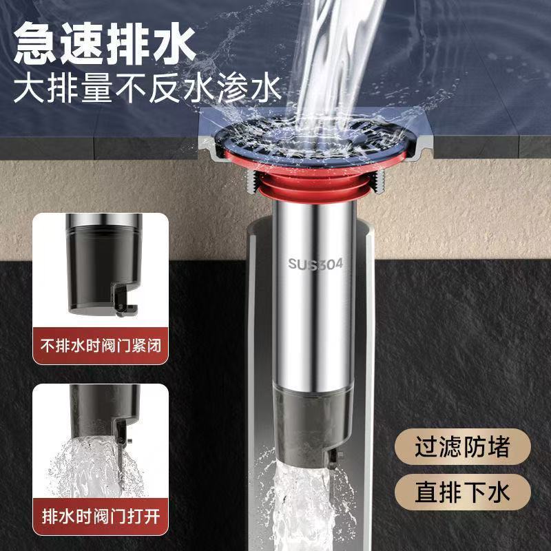 Vỏ lõi thoát nước sàn mở rộng Thép không gỉ 304 Lõi chống đục lỗ Loại thoát nước đa năng Hiện vật chống mùi hôi