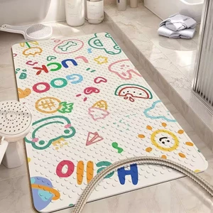 Thảm Chống Trượt Nhà Tắm PVC Cao Cấp - Thảm Lót Sàn Phòng Tắm Họa Tiết Hoạt Hình Chống Té Ngã Nhanh Khô Không Mùi An Toàn Cho Bé