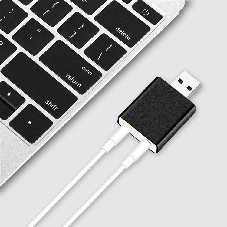 Card âm thanh USB ngoài 7.1 kênh, có mic - Đầu/Card Âm Thanh USB，Hỗ trợ âm thanh 7.1 / 7.1 kênh，Cắm và chạy