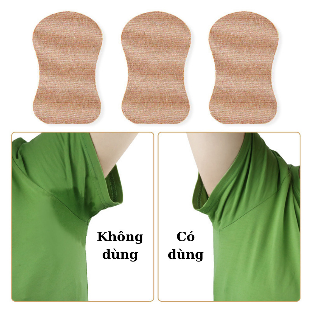 Miếng lót mồ hôi nách màu da, thấm hút, thoáng - Miếng lót，thấm mồ hôi，nách，chân，Màu da，Tự dính，30 Miếng,