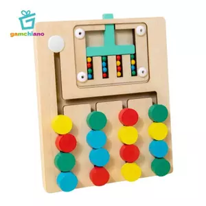 Câu đố trượt gamchiano, Phối màu, Giáo dục sớm, Kỹ năng vận động tinh, Đồ chơi bằng gỗ, Teaser trí tuệ như một món quà sinh nhật cho trẻ mẫu giáo