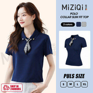 【Hạn giờ】2026 Phong Cách Mới Thời Trang Cổ Áo Thun Tay Ngắn Nữ Mỏng Hơn Nhìn Ôm-Fit Top