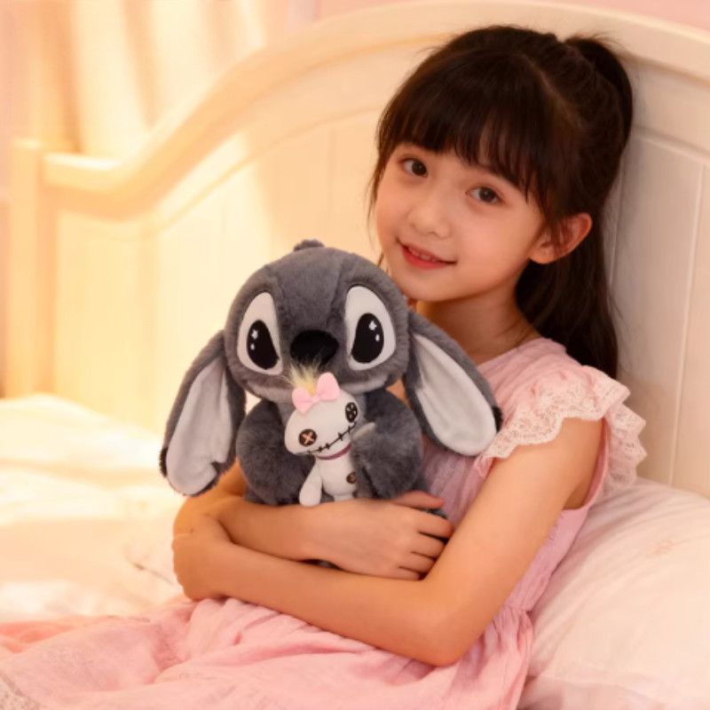 【SKISOPGO】Màu Xám Stitch Sang Trọng Búp Bê,Bé Stitch Búp Bê Trẻ Em Gối,Quà tặng ngày lễ,Cô Gái Thoải Mái Búp Bê