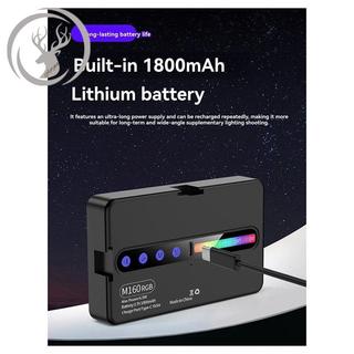 2025 RGB LED Camera Điện Thoại Video Fill Light Full Color Sạc Có Thể Điều Chỉnh Độ Sáng Sống Vlog Chụp Ảnh Ảnh Studio Đèn