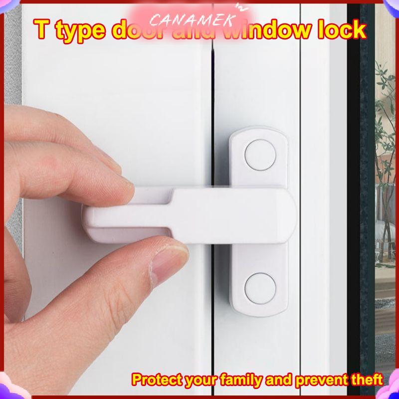 CANAMEK 2 / 3 / 5 Cái T-los Nhựa Upvc An Toàn Cho Trẻ Em Cửa Sổ Cửa Sash Lo Cần An Toàn Tay Cầm Quét Chốt Ban Công Lo CSF