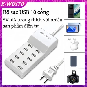 E-WOITD Cổng USB 10 trong 1 Sạc Đa Năng Điện Thoại Di Động 5V Đa Năng Tương Thích Rộng Rãi Cho Hoa Kỳ EU HNVN