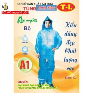 {COMBO 10 BỘ - QUÁ RẺ } Bộ quần áo mưa nilon tiện ích cho người lớn trẻ em, áo mưa tiện lợi
