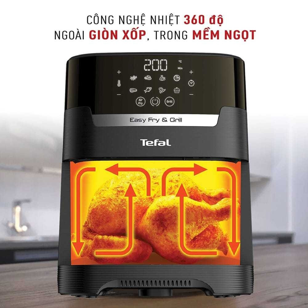 [KOL/KOC] Nồi chiên không dầu Tefal EY505815 4.2 lít - Công suất 1550W - Bảo hành chính hãng 24 tháng