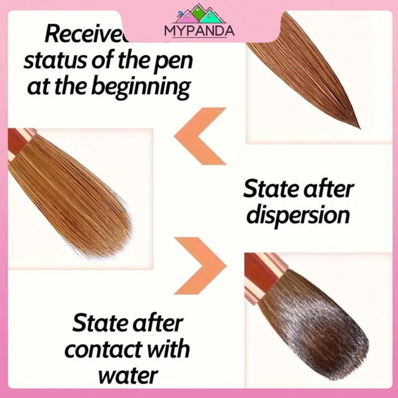 Bộ cọ acrylic 3 chiếc MYPANDA #8/10/14, bàn chải nối dài bột móng, dụng cụ nghệ thuật 3D salon