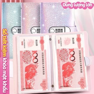 Sổ Tiết Kiệm Đựng Tiền Tiện Ích Có Khoá - Đồ Dùng Cao Cấp Lấp Lánh Hỗ Trợ Kế Hoạch Tiết Kiệm Trong 100 Ngày