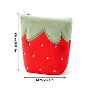 Bút chì HIGHVIEWLS, Túi đựng bút dung tích lớn đứng, INS Strawberry Shape Plus Văn phòng phẩm Tổ chức Học sinh