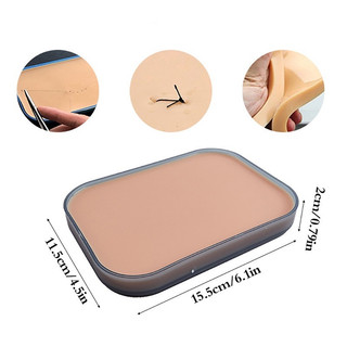 Silicone Vết Thương / Khoang Bụng Khâu Thực Hành Miếng Lót Y Tế Sinh Viên Phẫu Thuật Mô Phỏng Đào Tạo Mô Hình Có Thể Tái Sử Dụng 3 Lớp Suture Thực Hành Pad