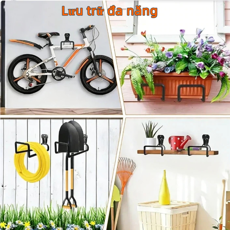 Móc Kim Loại Chống Trượt Chịu Lực Cao Để Treo Xe Đạp, Dụng Cụ, Đồ Lưu Kho Và Vật Dụng Nhà Kho