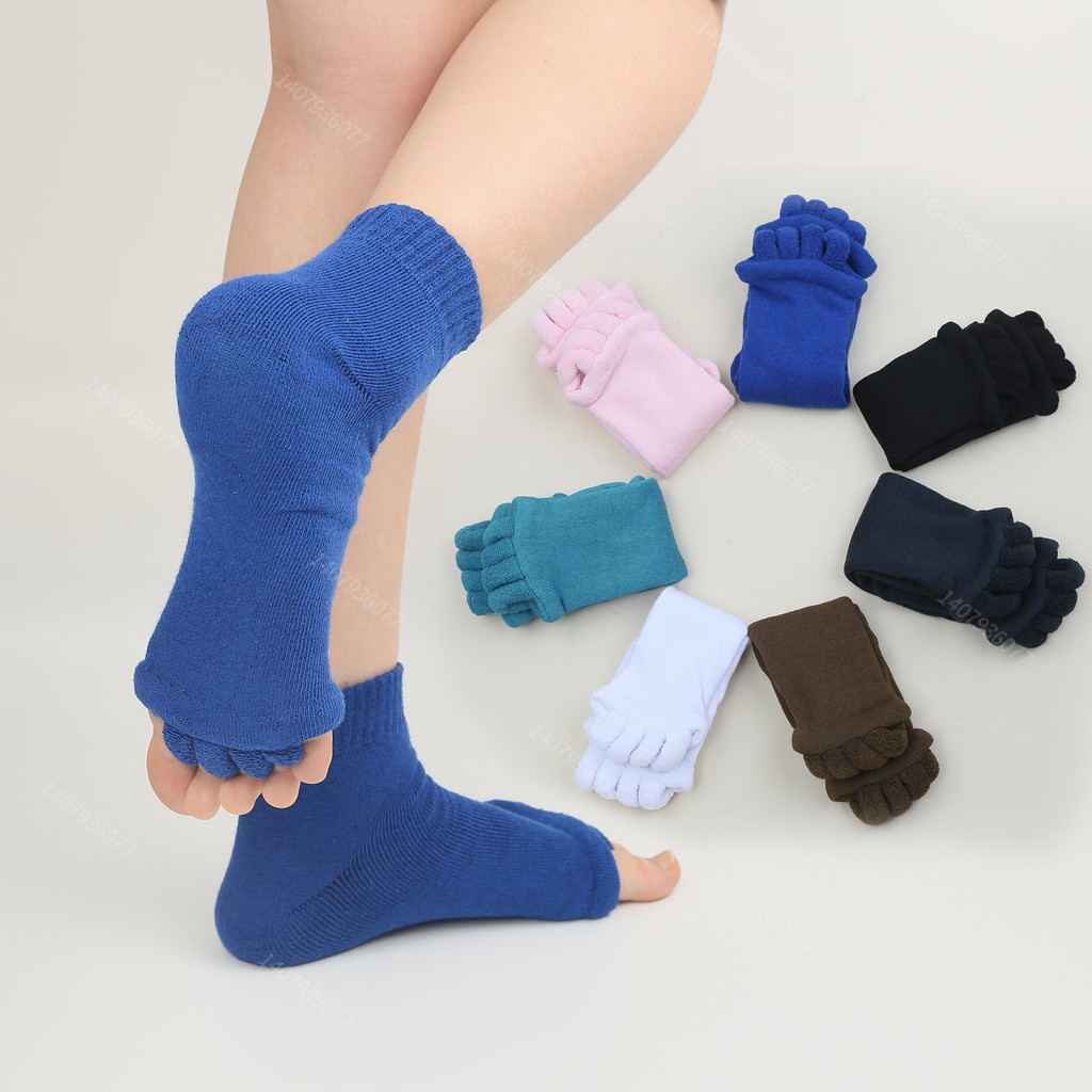 1 Cặp Yoga Chuyên Nghiệp Năm Ngón Cho Nữ - Chống Trơn Trượt, Thiết Kế Riêng Từng Ngón Chân từ Polyester