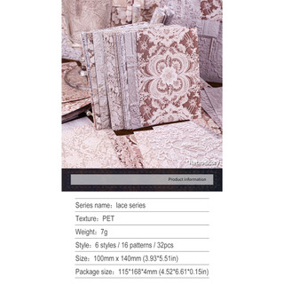 JIANWU Series Vintage Ren Hoa Cứu Trợ Phong Cảnh Cắt Kéo Thêu Sò Chất Liệu Giấy Sáng Tạo DIY Rác Tạp Chí Văn Phòng Phẩm
