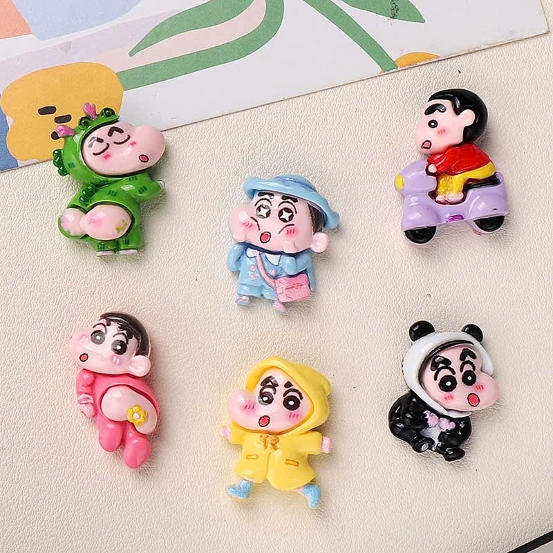 Charm gắn dép: Charm shin siêu quậy- Bộ 6 chi tiết dễ thương