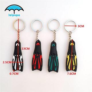 Móc chìa khóa silicone sáng tạo hình lặn vây, dành cho người yêu thể thao dưới nước