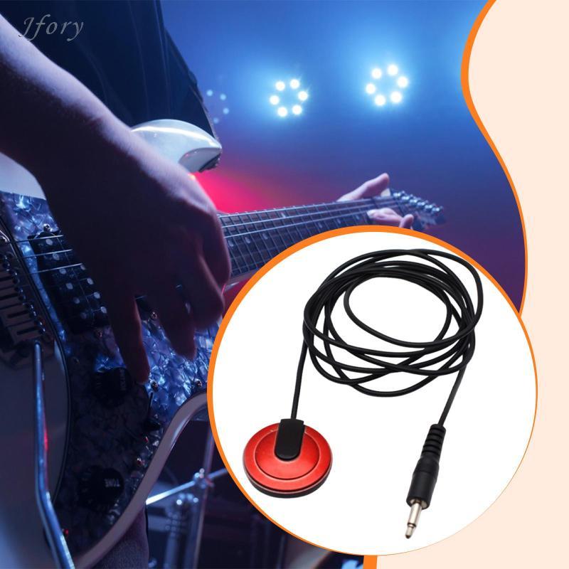 Jfory Hệ thống khuếch đại micro tiếp xúc đàn Guitar Acoustic Pickup Piezo Jack 3,5 mm cho