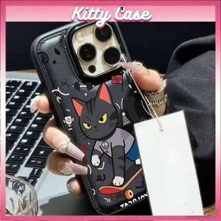 Ốp lưng iPhone 11/12/13/XR/14/15/16/17/7/XR Pro Max Plus cấu trúc khí nang họa tiết hình ảnh mèo hoạt hình quanh viền
