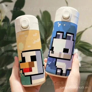 Trò chơi Minecraft Ngoại vi Thermos Cup Công suất lớn Cốc nước di động Ấm siêu tốc bằng thép không gỉ Quà tặng sinh nhật
