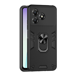 Dành Cho ZTE Blade A36 4G / 5G Ốp điện thoại Chiến Binh Thiết Kế Lưng Cứng Có Giá Đỡ Nhẫn Chống Sốc Mềm TPU Nâng Cạnh Mỏng Bao