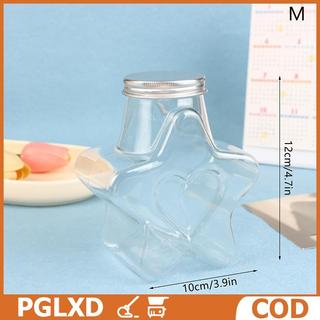 Hình ngôi sao nhựa lưu trữ Jar miệng rộng tái sử dụng thực phẩm Cookie container với nắp