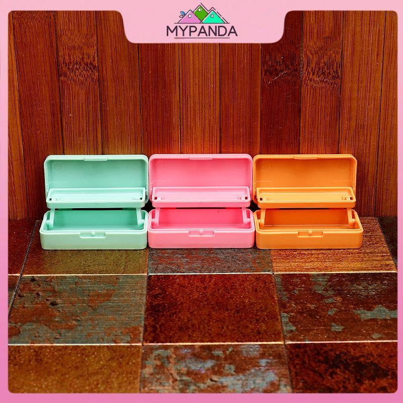 MYPANDA 1 Mảnh Mô Phỏng Cảnh Hộp Bút Chì Mô Hình Nhà Búp Bê Thu Nhỏ Hộp Đựng Bút Chì Hai Lớp Giả Vờ Đồ Chơi Hộp Văn Phòng Phẩm Mini.