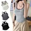 Áo Tank Top FEDAOG chặn màu, có miếng đệm ngực, thiết kế ngọt ngào và độc đáo theo kiểu Mỹ