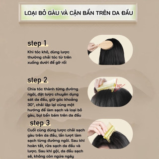 【COD】Lược trúc mát xa truyền thống không chỉ làm sạch gàu mà còn giúp thư giãn tinh thần sau một ngày dài mệt mỏi.