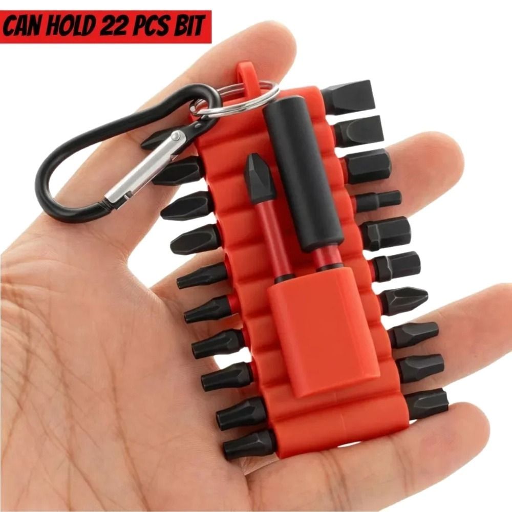 NOTE1 1 Cái Giá đỡ mũi tuốc nơ vít, Dụng cụ sắp xếp cao su mềm 22 lỗ, Đầu tuốc nơ vít bền 1 / 4 Inch Đầu khoan lục giác Dụng cụ điện