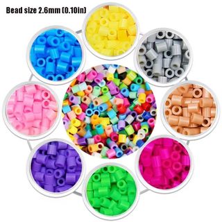MARBLEM 1000 chiếc Hạt Perler Hama Mini, Hạt cầu chì thủ công thủ công 2.6mm Hạt rải rác, Hạt nhỏ hợp nhất hạt nhỏ cao cấp sáng tạo Đồ chơi giáo dục