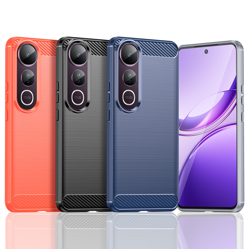 Ốp lưng Vivo V50 Lite Vỏ nhựa TPU mềm bằng sợi Carbon cho Vivo V50 Lite 5G Vỏ điện thoại