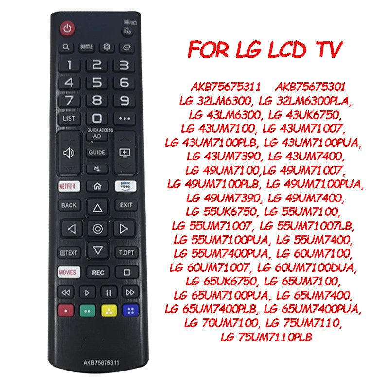remote điều khiển LG Smart TV Chính hãng100% MOVIE / NETFLIX / PRIME VIDEO AKB75675311 Ak-4775675301