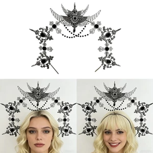 YOI Radiant Vàng Headpiece Cưới Trang Trí Tóc Cosplay Sự Kiện Băng Đô Quấn Tóc Cho Sự Kiện Đặc Biệt Và Chụp Ảnh Trang Phục