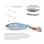 TOPTOOLCX Konosirus Kim Loại Jig, Hành Động Thực Tế 10g 20g Jig Rơi Chậm, Thiết Kế Chuyên Nghiệp Kim Loại Tốc Độ Bắt Cao Jigging Mồi Dụ Nước Mồi